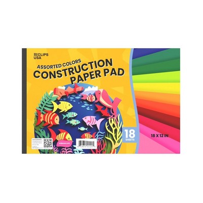21121: Construction Paper Pad, 18x12, 18 Sheets (48 Packs)