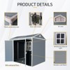 Outdoor Storage Shed, Resin Sheds and Outdoor Storage with Lockable Door, Double Windows and Floor, All Weather Outdoor Tool House for Patio Garden - 4 of 4