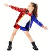 Halloween Costumes for Girls -Red Blue Q Joker Costumes with Jacket Shorts Tshirt for Kids Cosplay Costumes - 2 of 4