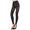 Memoi Women's Ultr-Soft Bamboo Blend Flat Knit Footless Tights Earl Grey L-XL - 2 of 3