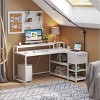 Sapphtopaz 55" Modern L-Shaped Desk with Drawers and Monitor Riser Computer Desk with Open Storage Shelves Small Desk for Home Office, Bedroom - 3 of 4