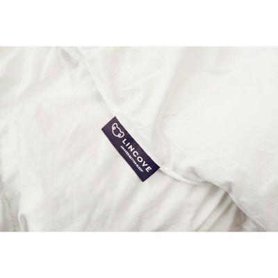 White Cotton Down Feather Travel Pillow with Tote Bag