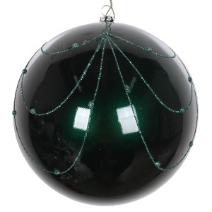 Vickerman Candy Glitter Curtain Ball Ornament - 1 of 4