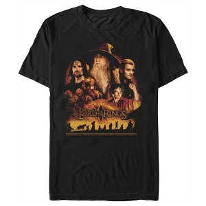 Men's Lord of the Rings Fellowship of the Ring Character Poster T-Shirt - 1 of 4