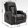 Brown Faux Leather Power Lift Recliner Chair for Elderly, with 8-Point Vibration Massage and Lumbar Heating - 2 of 4