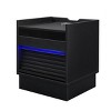 INFURNIC Nightstands Mid Century Modern Nightstand with 2 Drawers and Storage Shelf for Bedroom or Living Room, Black, 17"*15.75"*19.2" - 2 of 4