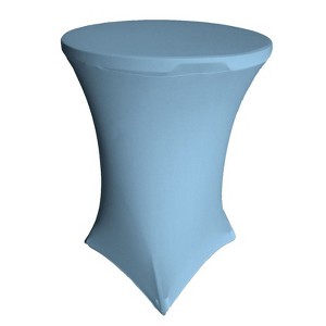 Slickblue Round Spandex Table Cover – Fits 32" or 36" Dia. x 42" High Tables, Wrinkle-Free Stretch Fit, 10 Colors - 1 of 3