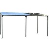 YOOCOZZ Wall-Mounted Gazebo with Iron Frame and PC Roof Panels - Gray - 2 of 4