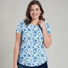 Calypsa Women's UPF 50+ Short Sleeve Adele Swim Top - 4 of 4