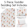 Sweet Jojo Designs Girl Toddler Bedding Set Mermaids Pink Blue and Orange 5pc - 3 of 4