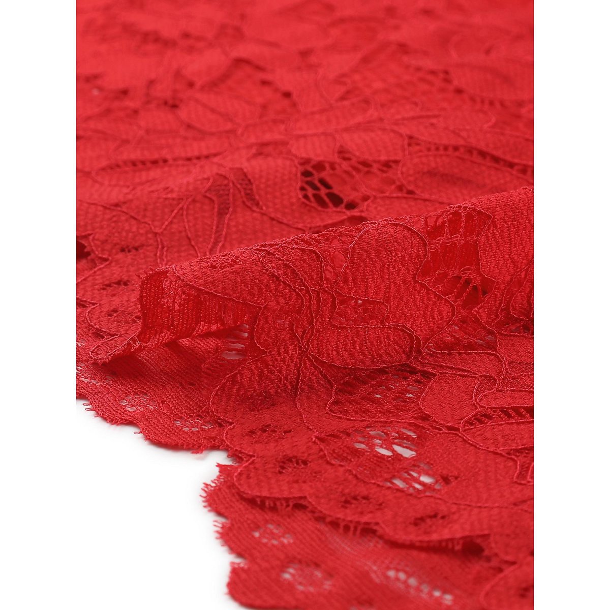 Женские платья INSPIRE CHIC Women's Elegant Lace Halter Neck Sleeveless Bodycon Cocktail Sheath Dress Red Medium — фото 5