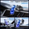 Itopfox 3-in-1 Car Phone Holder with Strongest Suction & Stable Clamp Arm, 360° Adjustable Mount for All Car Models and Smartphones, Black - 2 of 4
