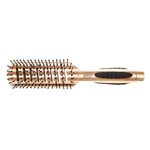 Bass Brushes Style & Detangle Hair Brush Premium Bamboo Handle with Professional Grade Nylon Pin 7 Row Vented - 1 of 4