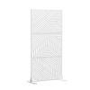 PexFix Outdoor Metal Privacy Screen Garden Fence Stripe Pattern Wall Applique - 3 of 4
