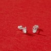 Girls' Holiday Reindeer Screw Back Sterling Silver Earrings - In Season Jewelry - 4 of 4