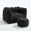 CAVINAS Bean Bag Chair,Beanbag Chair with Footstool,Adult Lounge Sofa with High Resilient Foam,Comfy Couch for Living Room Bedroom - 4 of 4