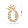 Unique Bargains Women Rhinestone Initial Alphabet Badges Pins and Clips - 2 of 4