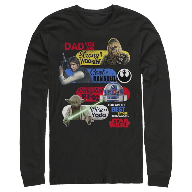 Men's Star Wars Dad You Are the Best Father in the Galaxy Long Sleeve Shirt, 1 of 5