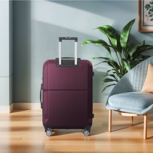 INFURNIC Bag And Luggage Sets 3 Size Hard Rolling Business Suitcases with Silent Wheels, Travel Luggage Suitcase Set, Purple, 21.06"*11.81"*30.31" - 1 of 4