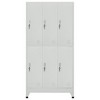 Locker Cabinet Grey High-quality steel Large Locker Cabinet vidaXL - 2 of 4