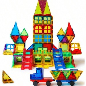 Magnetic Tiles Toys, 120PCS 3D Magnetic Building Blocks Set for Construction Toys - 1 of 1