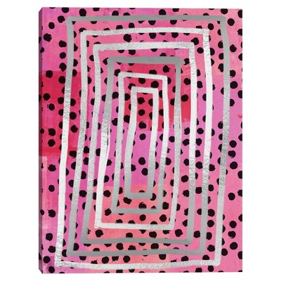 18" x 24" Dot Maze Pink by Nikki Chu Canvas Art Print - Masterpiece Art Gallery