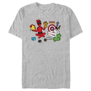 Men's Marvel: Deadpool & Wolverine Avengers Items T-Shirt - 1 of 4