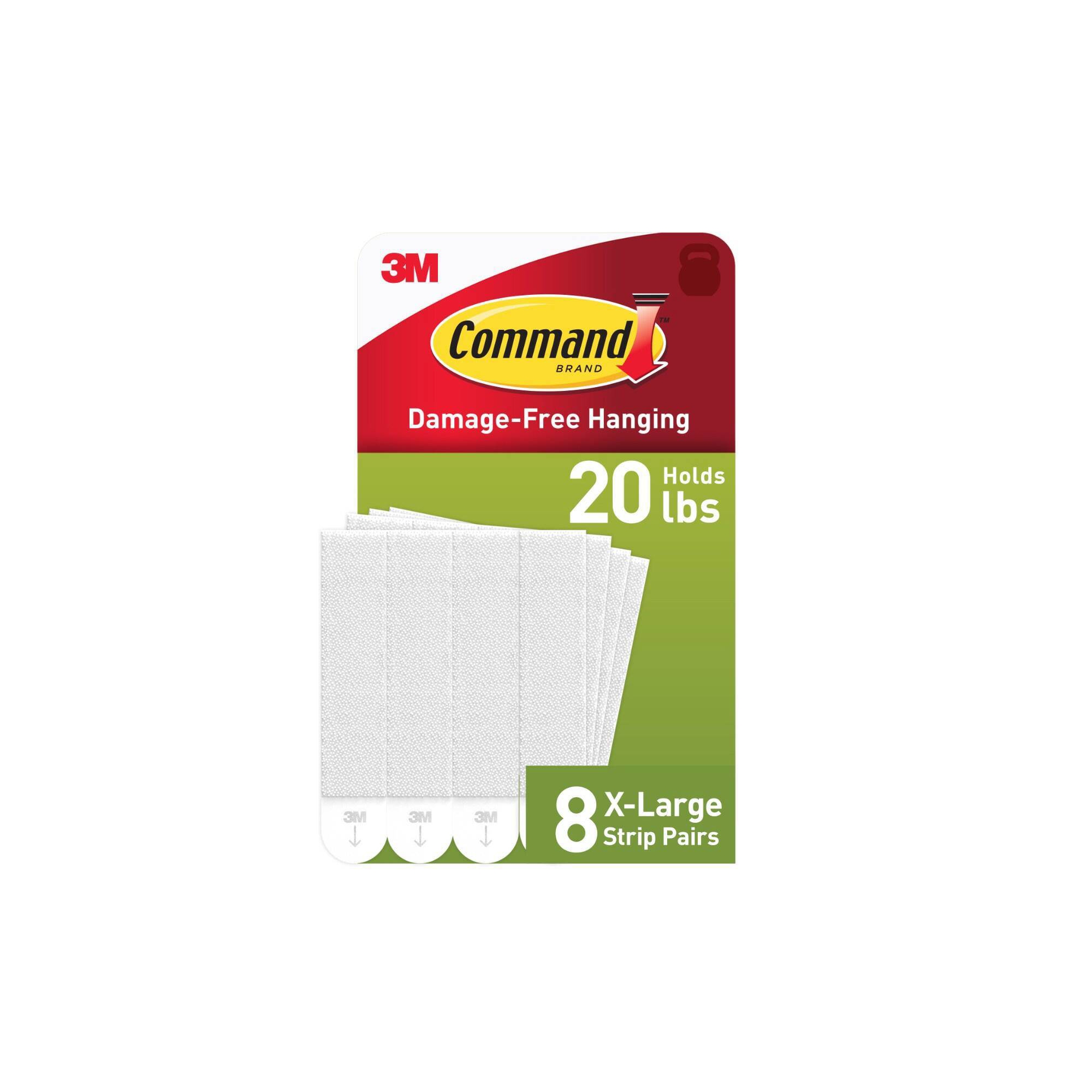 Command 8ct Damage-Free X-Large Picture Hanging Strips - White
