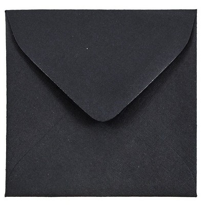 JAM Paper 3.125 x 3.125 Mini Square Invitation Envelopes Black Linen V01200A