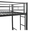 Sapphtopaz Metal Bunk Bed with 2 Side Ladders & Guardrail,Convertible Bunk Beds Frame with Under Bed Storage for Bedroom - 3 of 4