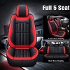 GOTGELIF PU Leather Car Seat Covers Set Universal Fit for 5 Seats, Waterproof & Non-Slip - 2 of 4