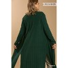 Slickblue Plus Size Women's Open Front Long Body Cardigan, Lightweight Layer, Raspberry/Forest/Blue, Size XL-2XL - 3 of 4