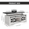 Acekool 47.2" Lift Top Coffee Table with Storage, Drawers & Adjustable Shelves – Rustic Farmhouse Lift-Top Center Table for Living Room - 2 of 4
