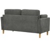 TiramisuBest Gray Modern Minimalist 2-Seater Sofa - 3 of 4