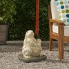 Gulches RABBIT Umbrella Base - Lightweight Concrete with Resin Finish,Matte White - 2 of 4