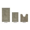 Lux Premium 100% Cotton  Ultra-Soft Tufted Solid Reversible 3 Piece Bath Rug Set, Water-Absorbent, Durable, Machine Washable Bathroom Rug - 2 of 4