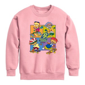 Boys' - Rocket Power - Skate Life Graphic Long Sleeve Fleece Sweatshirt - 1 of 4