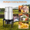 Acekool 60Qt Seafood Boil Pot Kit with Burner, Outdoor Aluminum Stock Pot with Strainer Basket, Electronic Ignitor - 2 of 4