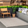 Nuloom Indoor and Outdoor Striped Yasmin Patio Area Rug, 5' x 8', Ivory - 2 of 4
