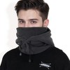 Anna-Kaci Men's Fleece Hooded Neck Warmer with Adjustable Drawstrings and Full Face Coverage for Cold Weather - 2 of 4