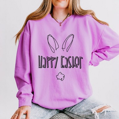 Simply Sage Market Women's Lightweight Garment Dyed Graphic Sweatshirt Happy Easter