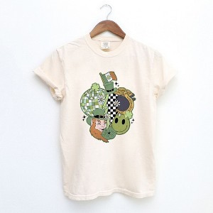 Simply Sage Market Women's  St. Patrick's Retro Collage Short Sleeve Garment Dyed Tee - 1 of 4