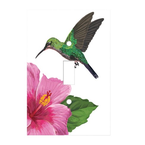 RightSide Designs Hummingbird and Hibiscus Single Toggle Switchplate - image 1 of 3