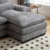 NicBex Modern Chenille U-shaped Sectional Sofa with 4 Waist Pillows and Double Chaise for Living Room,Apartment,Office,Gray - 3 of 3
