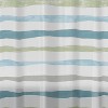 LunaLulinlk Waterproof 30% Recycled PEVA Watercolor Stripe Shower Curtain and Hooks - 3 of 4