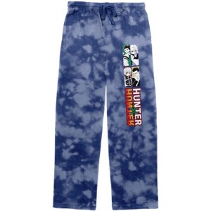 Hunter X Hunter Character Panels Men's Blue Cloud Wash Sleep Pajama Pants - 1 of 4