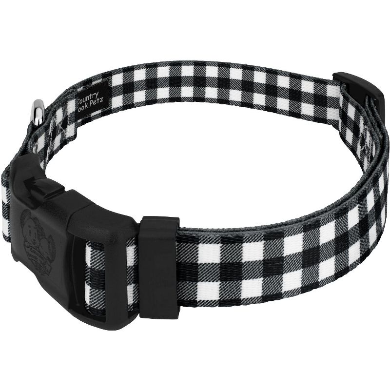 Country Brook Petz Deluxe Black & White Buffalo Plaid Dog Collar - Made in the U.S.A., 5 of 8