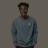 Dalix Lightning (Glow in the Dark) Embroidered Crewneck Fleece Sweatshirt Pullover Mens - 2 of 4