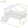 65.5"H Twin Size Loft Bed With Versatile Slide, Ladder, Pine Wood Frame, Safety Guardrail, Modern Toddler Loft Bed, No Box Spring Required - 4 of 4