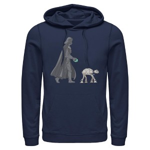 Mens Star Wars Darth Vader AT-AT Walking the Dog Lightweight Hoodie - 1 of 4